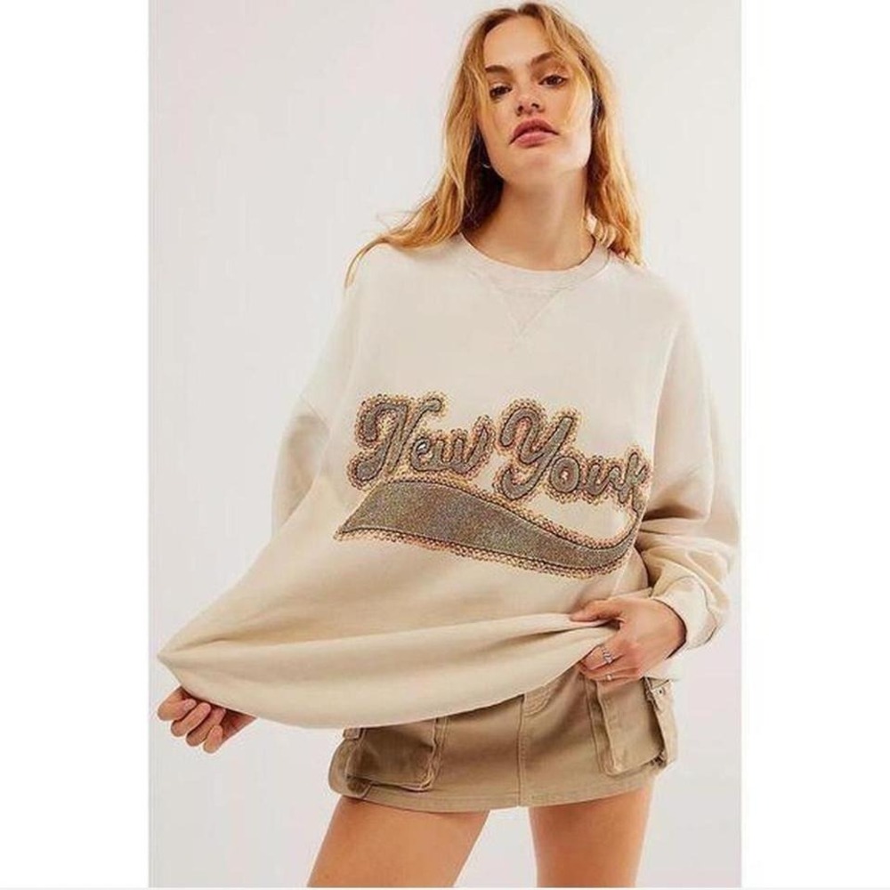Free People Oversized New York Crewneck